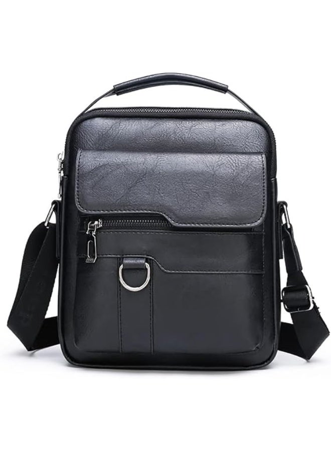 Meriado Men's Faux Leather Crossbody Bag, Messenger Casual Travel Shoulder Bag - Image 1
